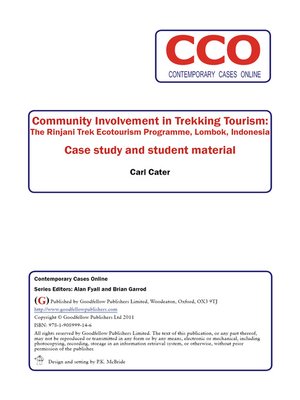 cover image of Community Involvement in Trekking Tourism